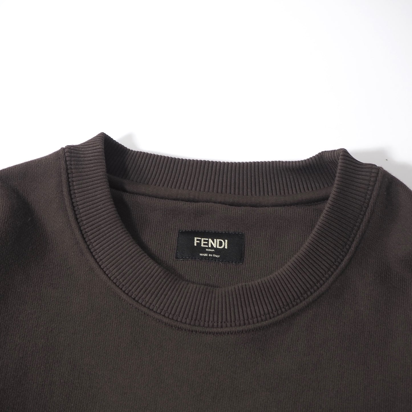 フェンディ FENDI 23年製 FFモチーフ クルーネック スウェットシャツ M ブラウン メンズ 正規品 6-AD014