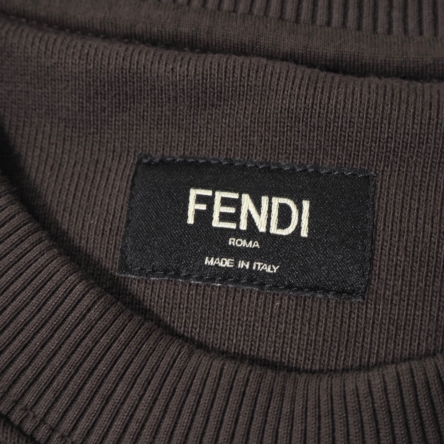 フェンディ FENDI 23年製 FFモチーフ クルーネック スウェットシャツ M ブラウン メンズ 正規品 6-AD014