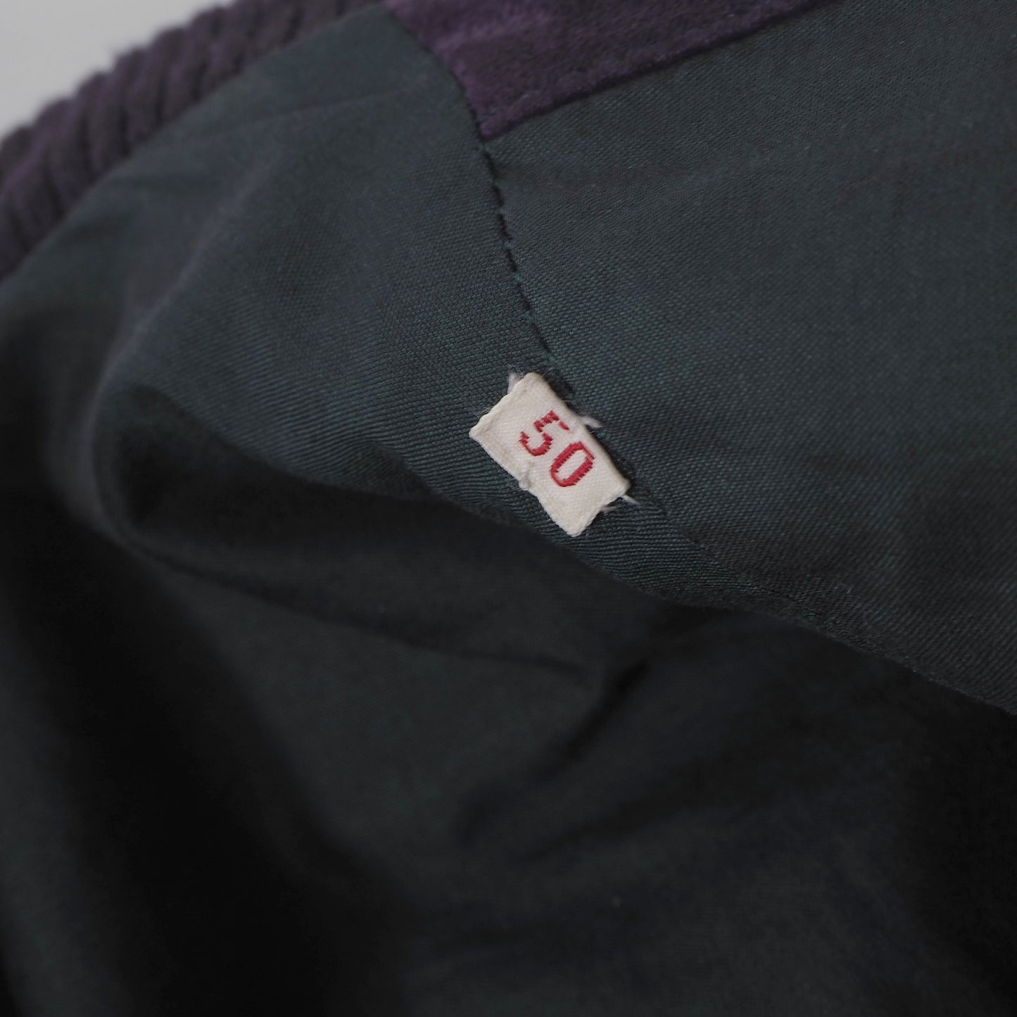 ロエベ LOEWE スペイン製 ヴィンテージ レザー ボンバージャケット 中綿 50 パープル メンズ 正規品 6-DC001