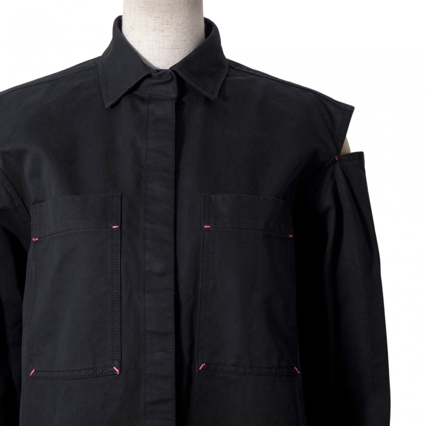 ヴァレンティノ VALENTINO 変形 長袖 シャツ 40 ブラック レディース 正規品 6-DE027