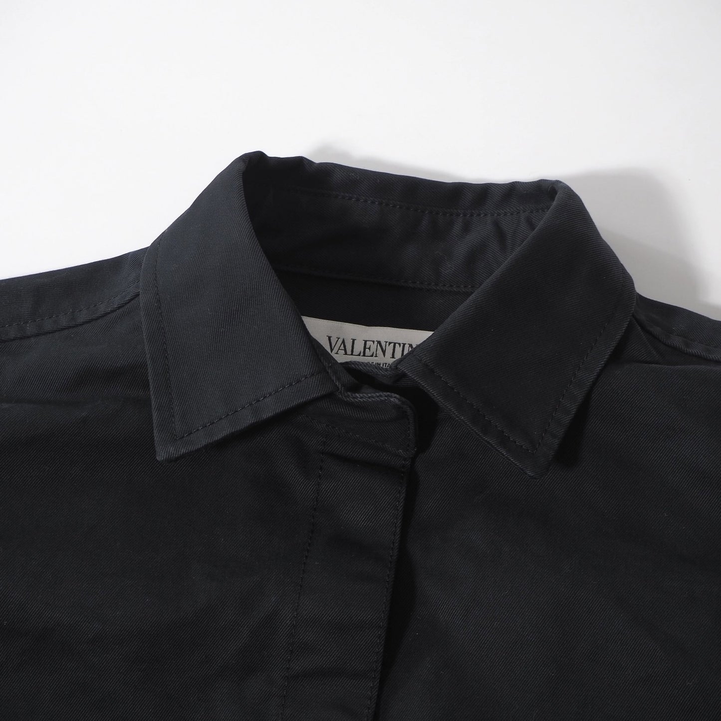 ヴァレンティノ VALENTINO 変形 長袖 シャツ 40 ブラック レディース 正規品 6-DE027