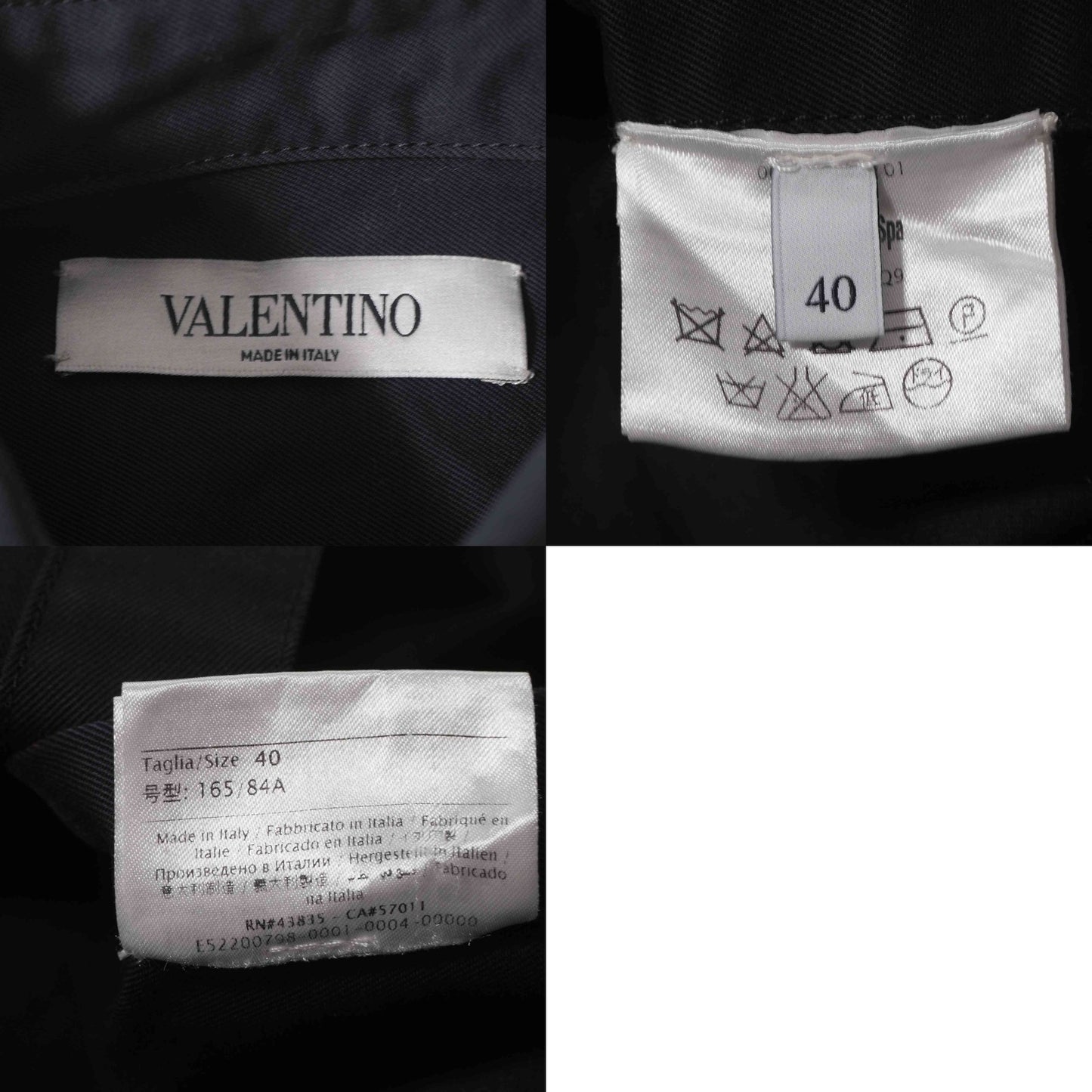 ヴァレンティノ VALENTINO 変形 長袖 シャツ 40 ブラック レディース 正規品 6-DE027