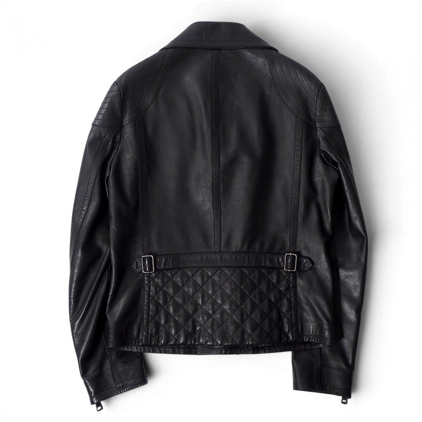 グッチ GUCCI トムフォード期 ナッパレザー ダブルライダースジャケット 48 ブラック メンズ 正規品 6-DE030