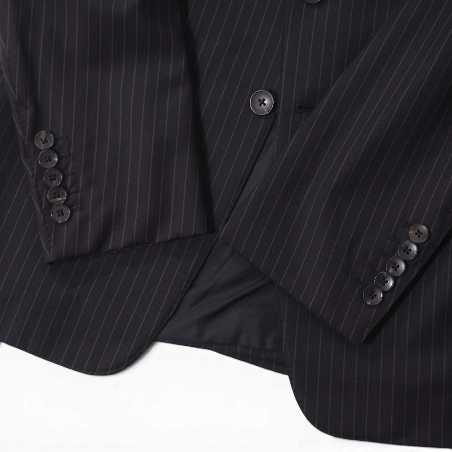 グッチ GUCCI トムフォード期 スーツ ジャケット パンツ 46 ダークグレーストライプ メンズ 正規品 6-DE031