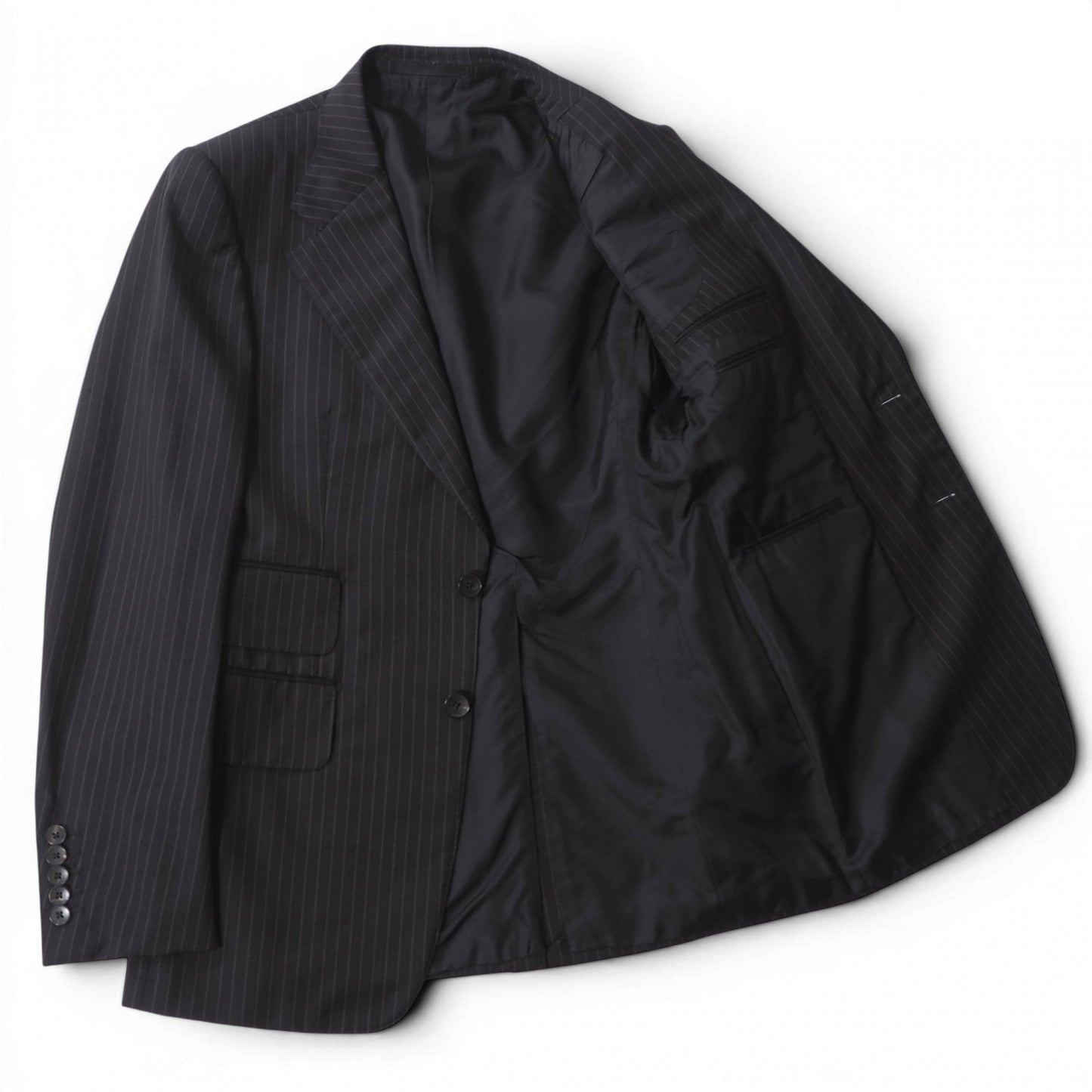 グッチ GUCCI トムフォード期 スーツ ジャケット パンツ 46 ダークグレーストライプ メンズ 正規品 6-DE031