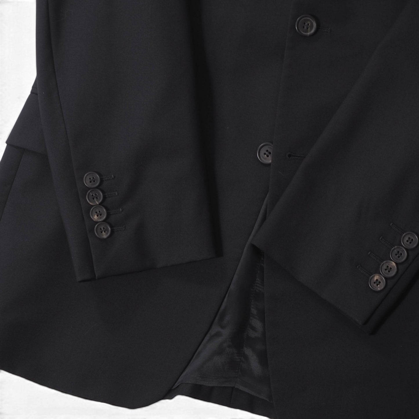 グッチ GUCCI トムフォード期 ウール スーツ ジャケット パンツ 46 ブラック メンズ 正規品 6-DE032