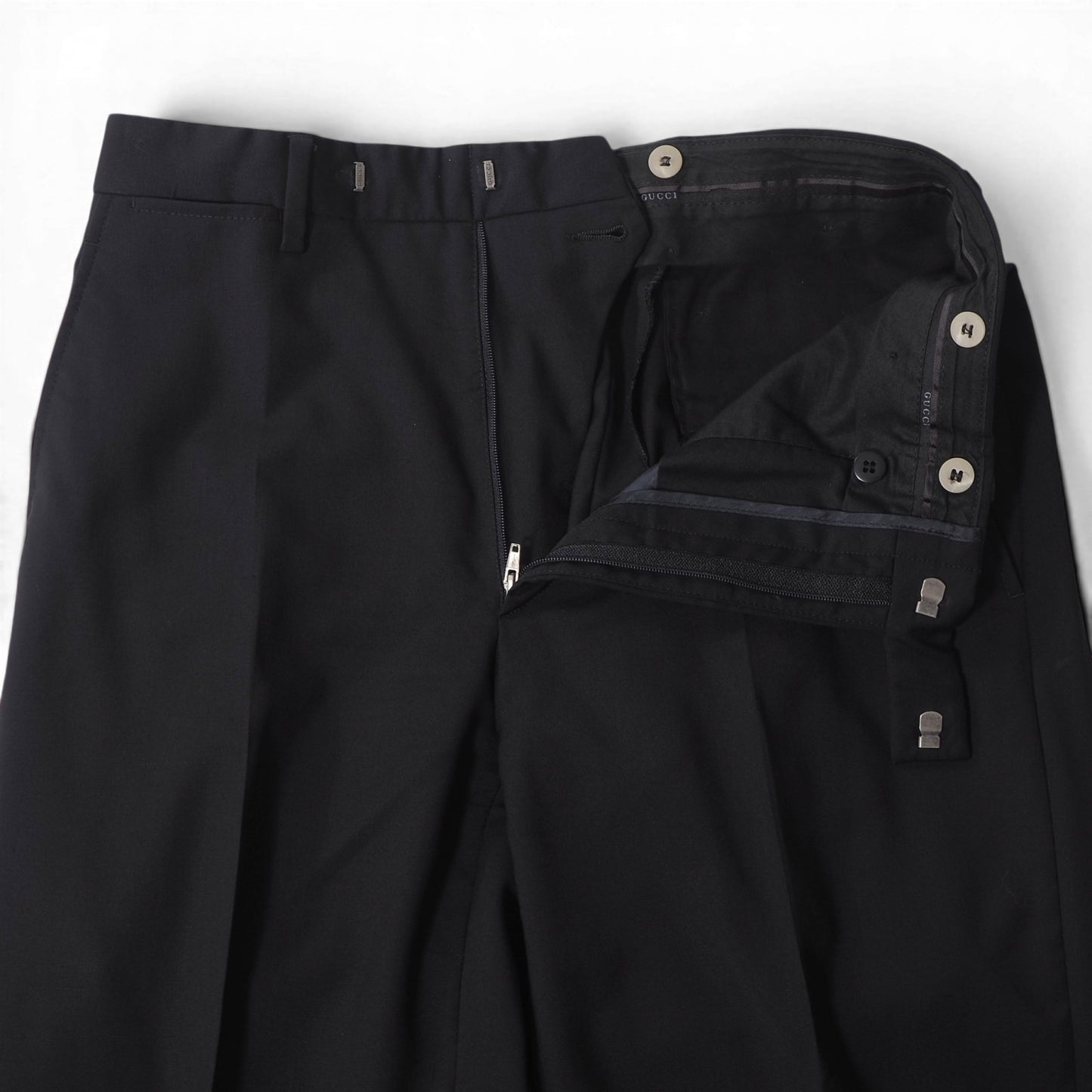 グッチ GUCCI トムフォード期 ウール スーツ ジャケット パンツ 46 ブラック メンズ 正規品 6-DE032