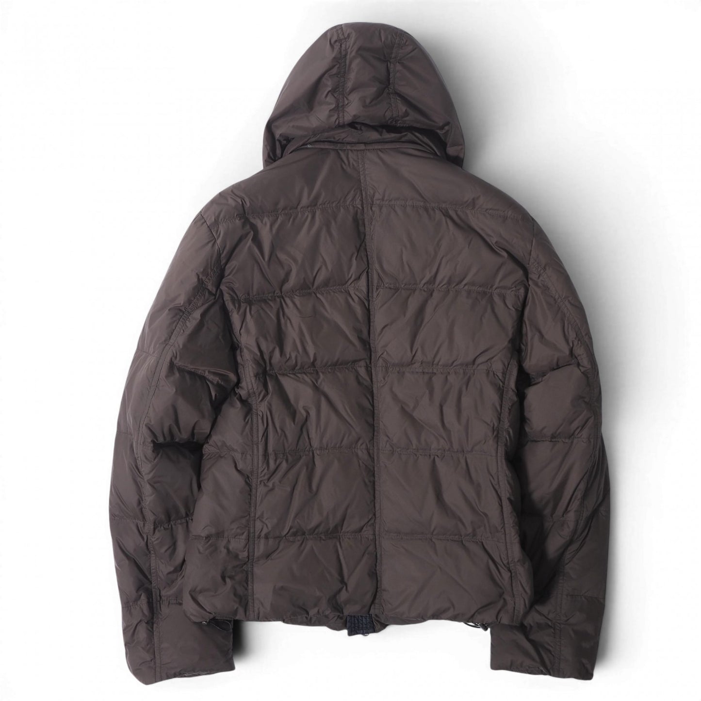 美品 ブルネロクチネリ BRUNELLO CUCINELLI イタリア製 フーデッド ダウンジャケット M ブラウン ハンガー付 メンズ 正規品 6-DE035