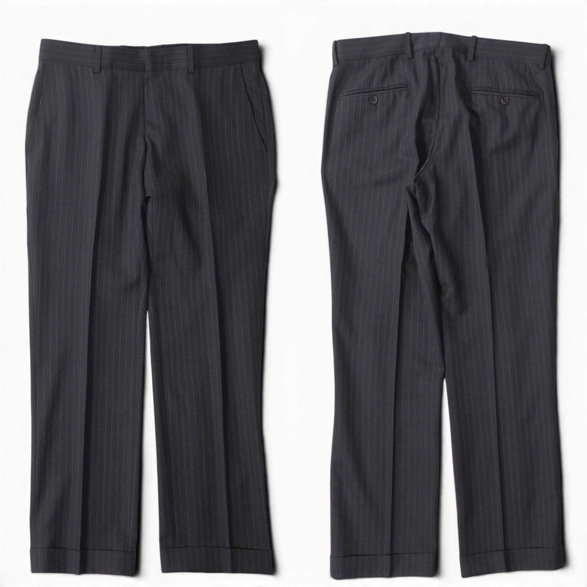 グッチ GUCCI トムフォード期 スーツ ピークド ジャケット パンツ 46 グレーストライプ メンズ 正規品 6-DE036
