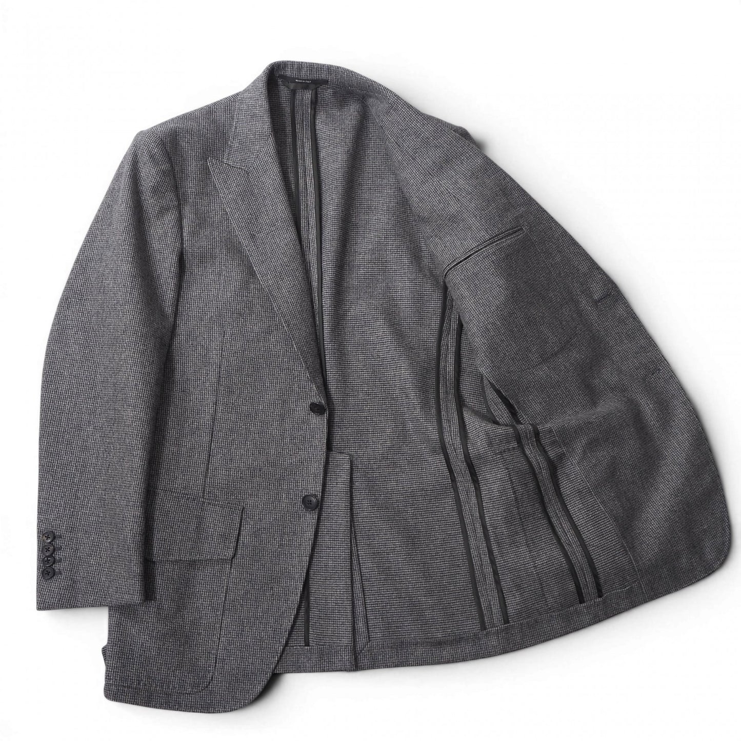 美品 エルメス HERMES ウール カジュアル ジャケット 46 グレー メンズ 正規品 6-DE038