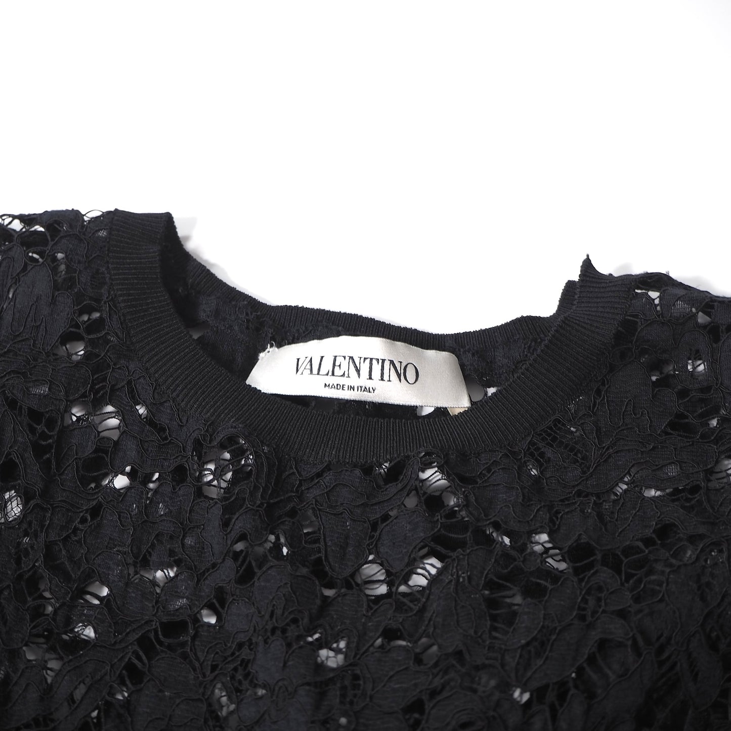 美品 ヴァレンティノ VALENTINO レース ノースリーブ ワンピース S ブラック レディース 正規品 6-DE041