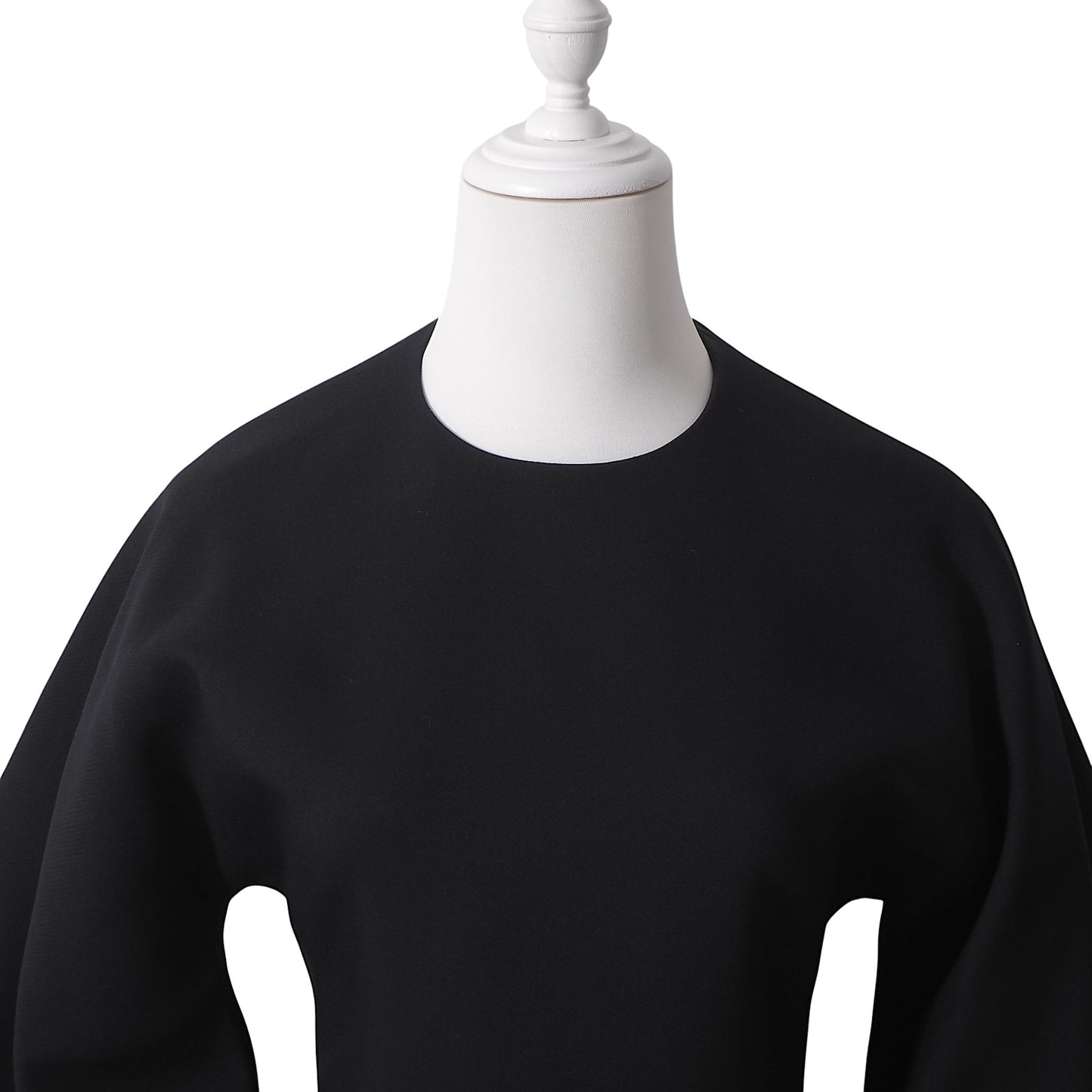 美品 クリスチャンディオール Christian Dior ウール シルク パフスリーブ ワンピース 38 ブラック レディース 正規品 6-DE042