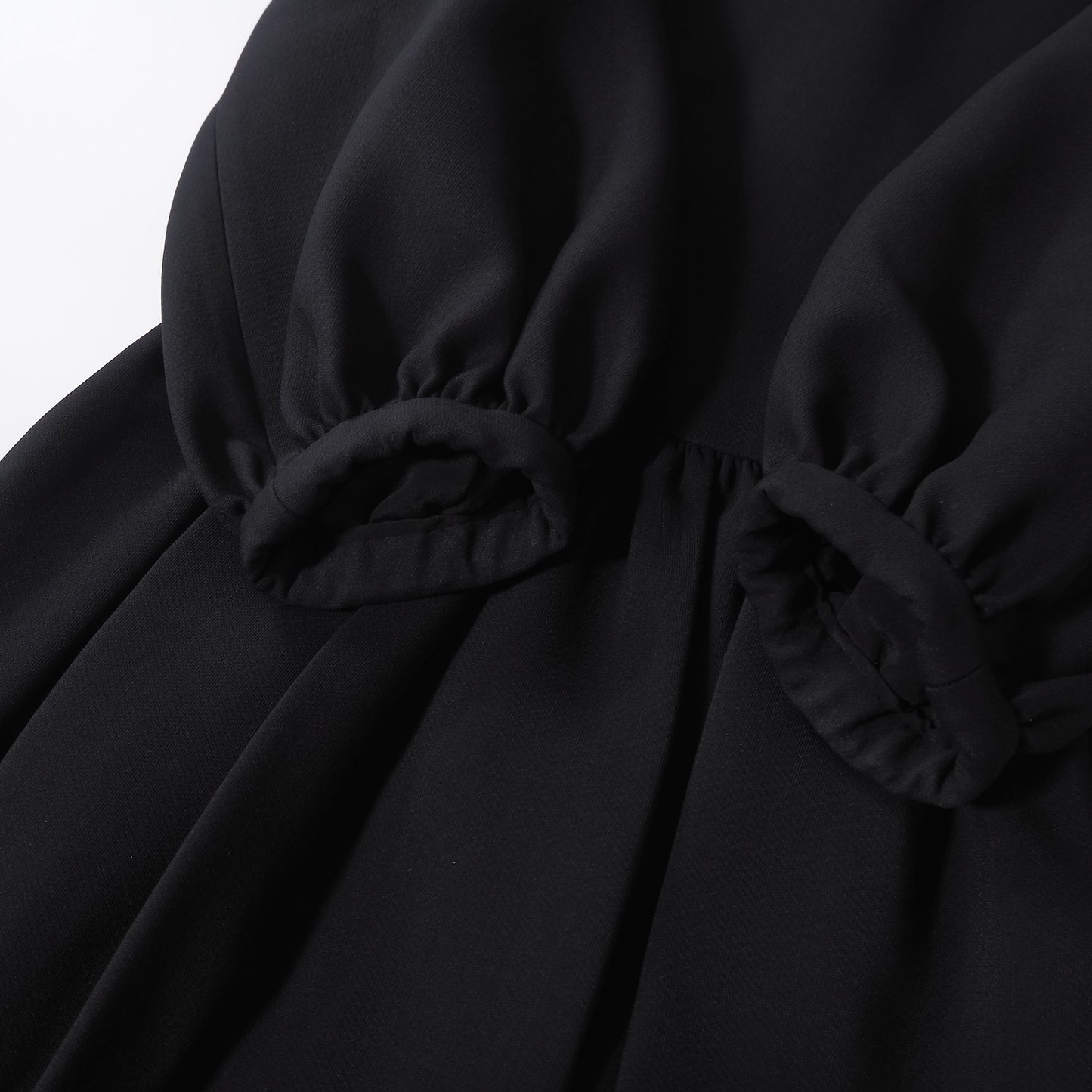 美品 クリスチャンディオール Christian Dior ウール シルク パフスリーブ ワンピース 38 ブラック レディース 正規品 6-DE042