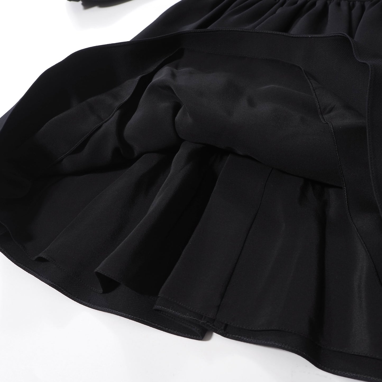 美品 クリスチャンディオール Christian Dior ウール シルク パフスリーブ ワンピース 38 ブラック レディース 正規品 6-DE042