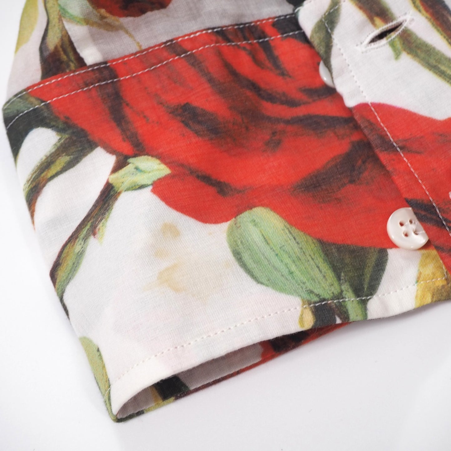 ドルチェ&ガッバーナ DOLCE&GABBANA ローズ柄 シアー ブラウス シャツ 38 ホワイト レディース 正規品 6-DF043