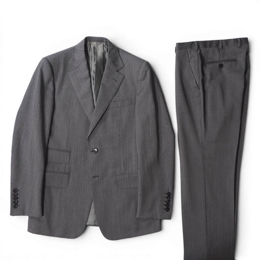 グッチ GUCCI アーカイブ トムフォード期 ウール モヘア スーツ ジャケット パンツ 48 グレー メンズ 正規品 6-DF044