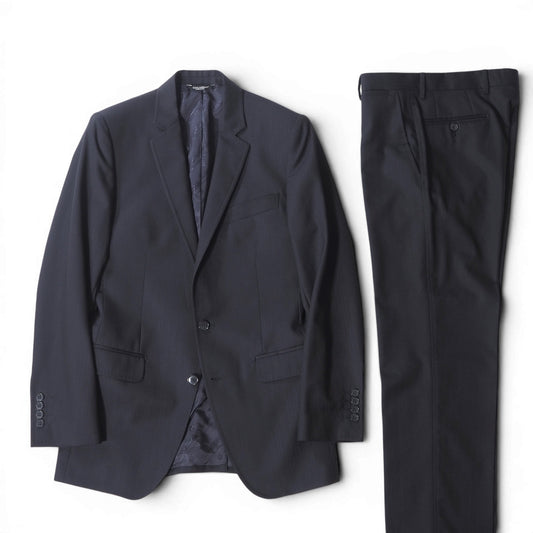 ドルチェ＆ガッバーナ DOLCE＆GABBANA LUXURY ヴァージンウール スーツ ジャケット パンツ 44 ネイビー メンズ 正規品 6-DF046