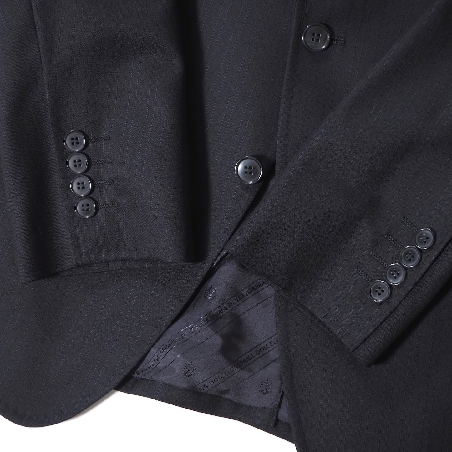 ドルチェ＆ガッバーナ DOLCE＆GABBANA LUXURY ヴァージンウール スーツ ジャケット パンツ 44 ネイビー メンズ 正規品 6-DF046