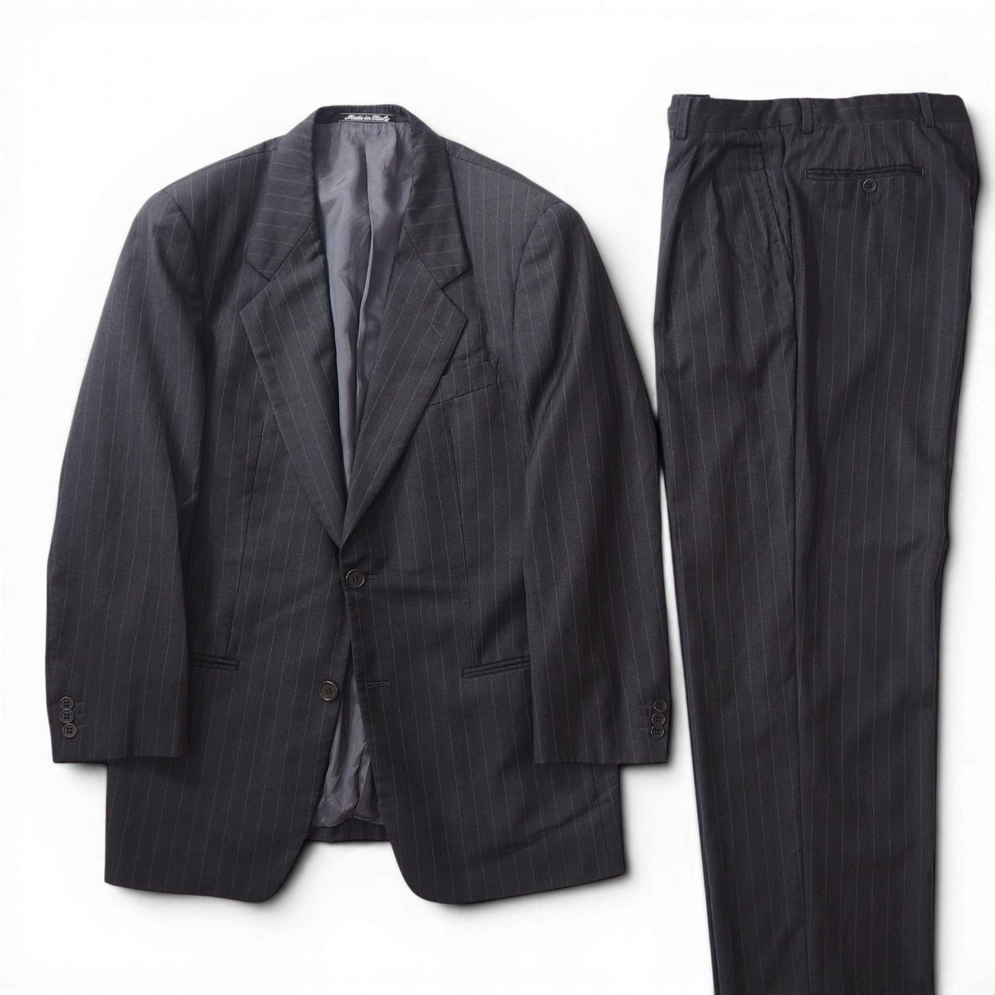 ジョルジオアルマーニ GIORGIO ARMANI ヴィンテージ ストレッチ スーツ ジャケット パンツ 48 ダークグレー メンズ 正規品 6-DF055