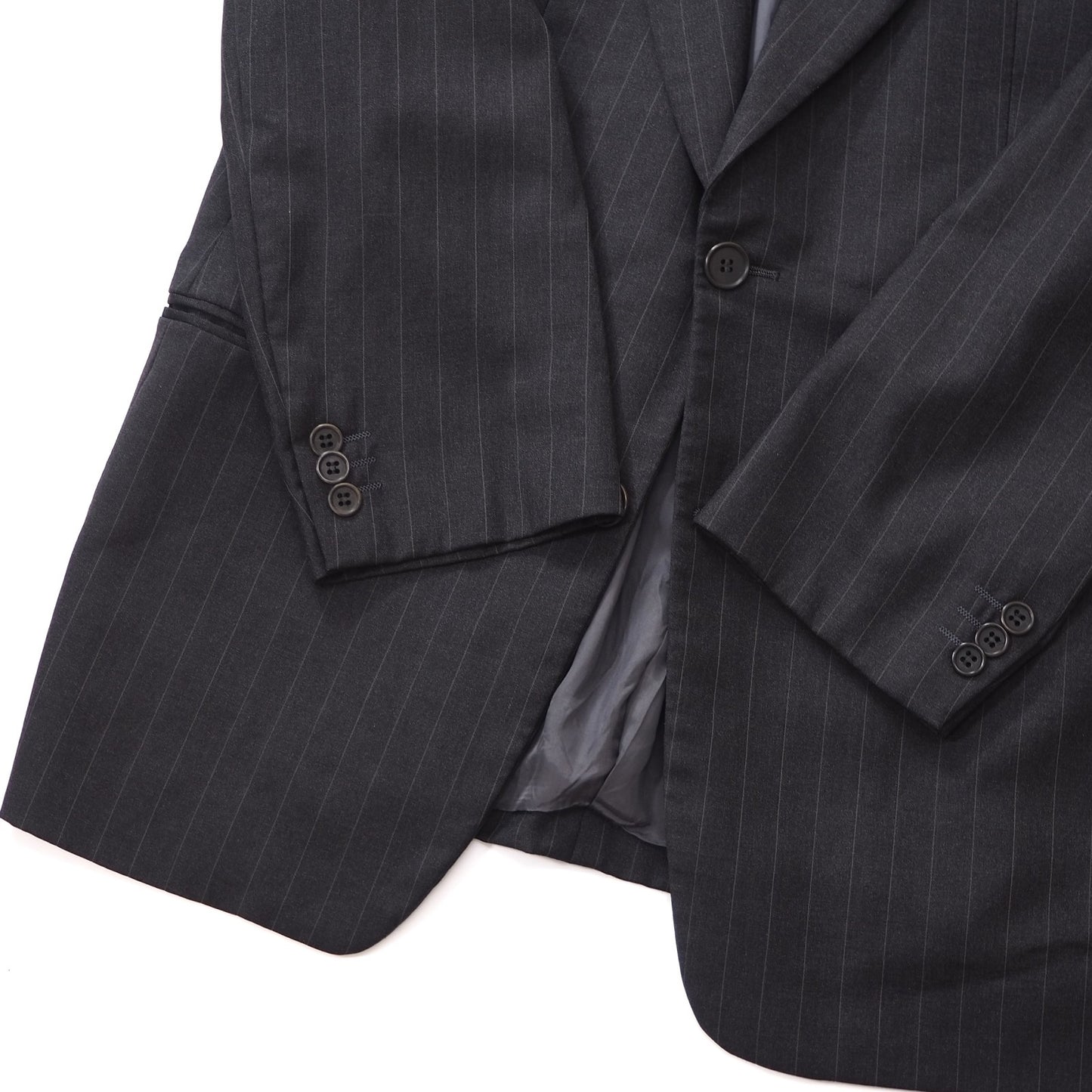 ジョルジオアルマーニ GIORGIO ARMANI ヴィンテージ ストレッチ スーツ ジャケット パンツ 48 ダークグレー メンズ 正規品 6-DF055
