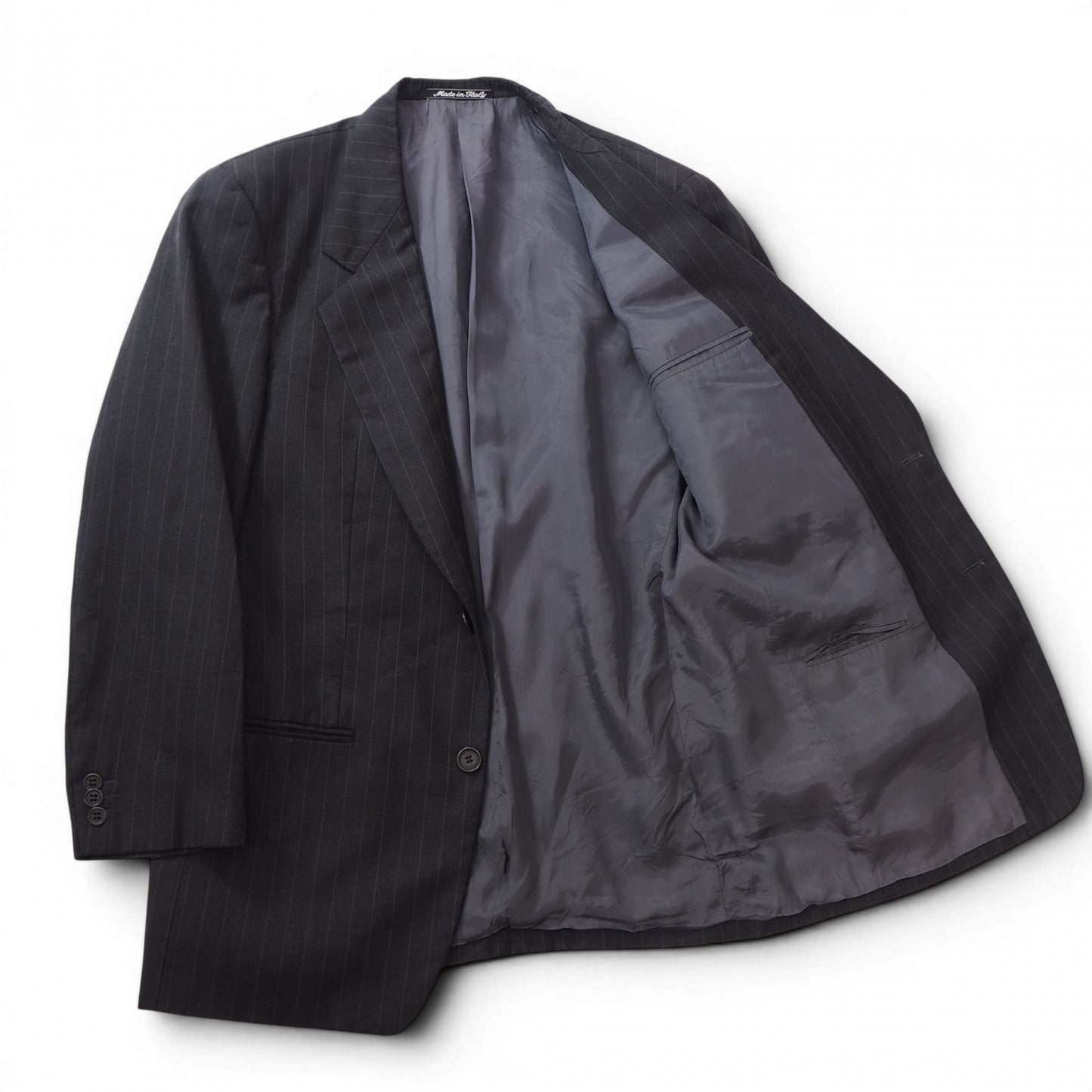 ジョルジオアルマーニ GIORGIO ARMANI ヴィンテージ ストレッチ スーツ ジャケット パンツ 48 ダークグレー メンズ 正規品 6-DF055