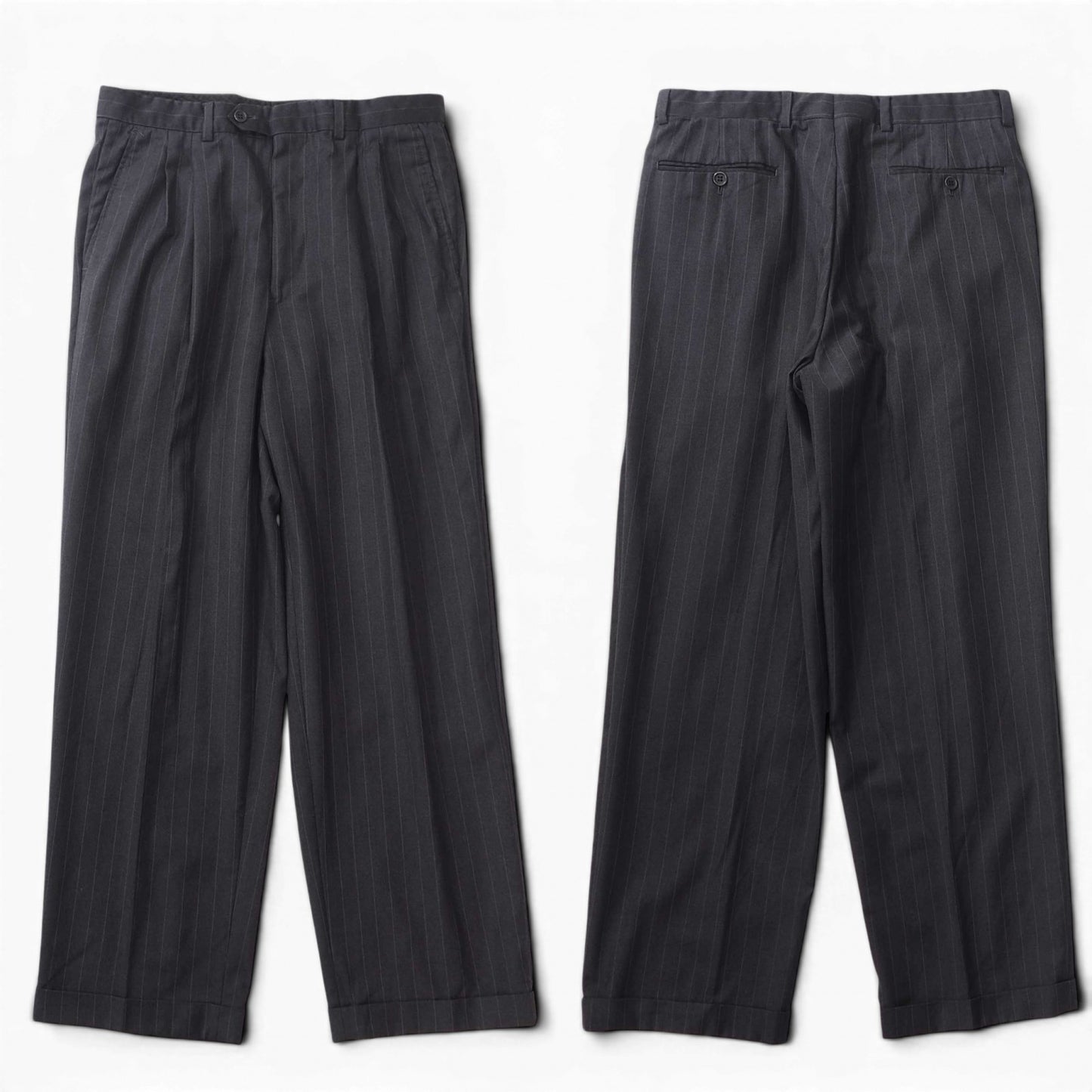 ジョルジオアルマーニ GIORGIO ARMANI ヴィンテージ ストレッチ スーツ ジャケット パンツ 48 ダークグレー メンズ 正規品 6-DF055
