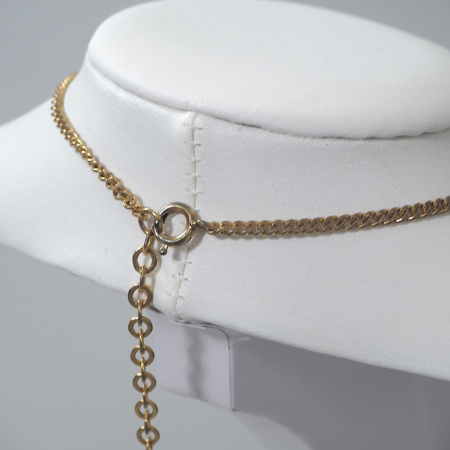 クリスチャンディオール Christian Dior CD ラインストーン ネックレス ゴールド レディース 正規品 6-EC018