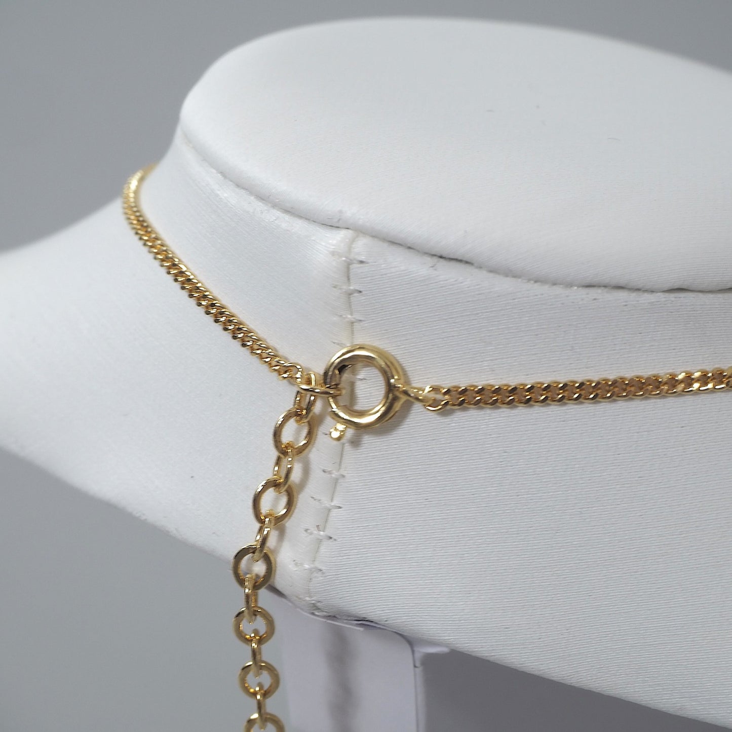 美品 クリスチャンディオール Christian Dior CD ラインストーン ネックレス ゴールド レディース 正規品 6-EC019