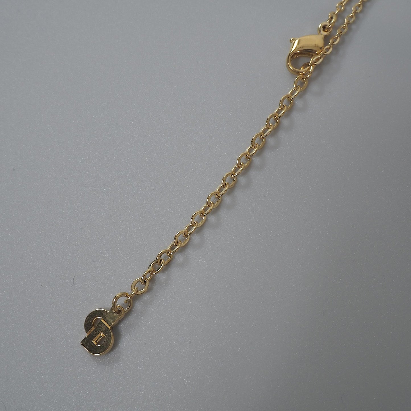 クリスチャンディオール Christian Dior CD ラインストーン ハート ネックレス ゴールド レディース 正規品 6-EC024