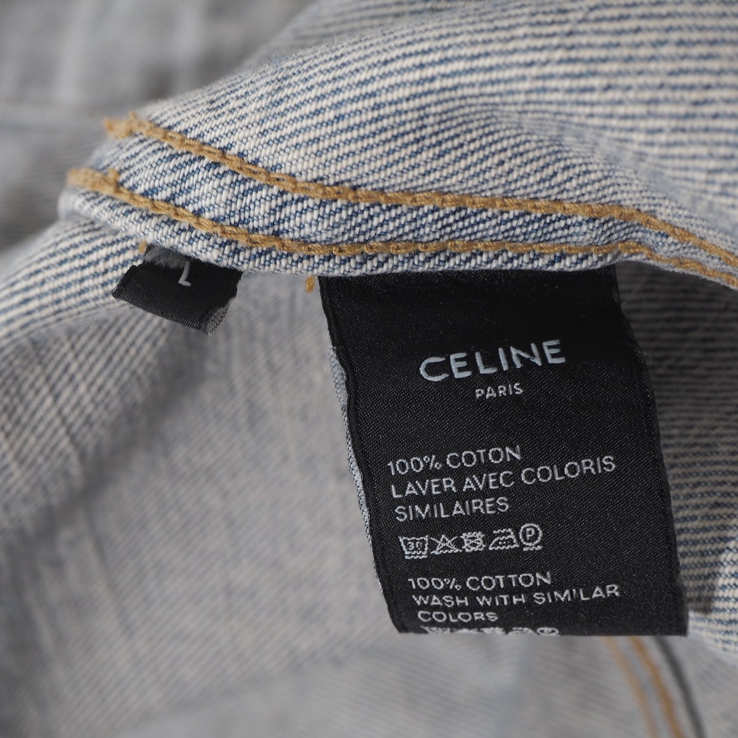 セリーヌ CELINE エディ期 トラッカー ジャケット デニム ジャケット L インディゴ メンズ 正規品 6-HT009