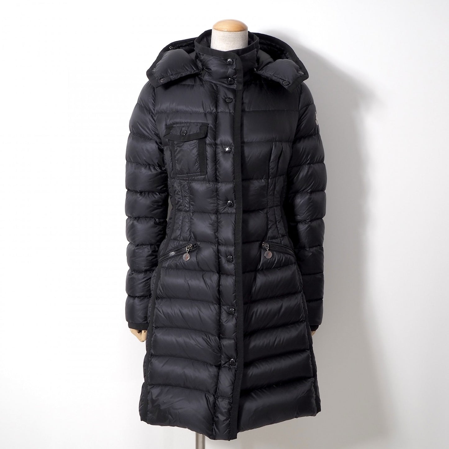 モンクレール MONCLER JPタグ HERMINE エルミンヌ ダウンコート 0 ブラック レディース 正規品 6-OB003