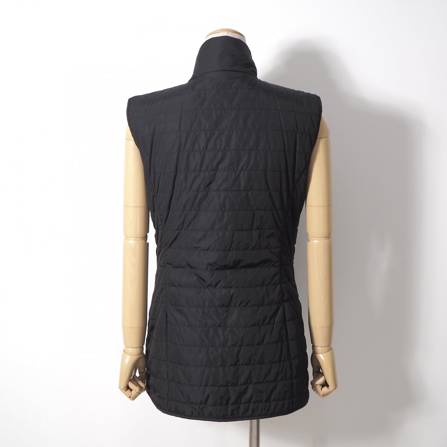 プラダ PRADA パデッド ベスト ジャケット 中綿 44 ブラック レディース 正規品 6-OB004