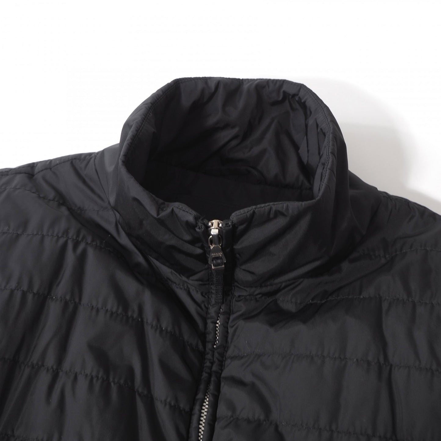 プラダ PRADA パデッド ベスト ジャケット 中綿 44 ブラック レディース 正規品 6-OB004