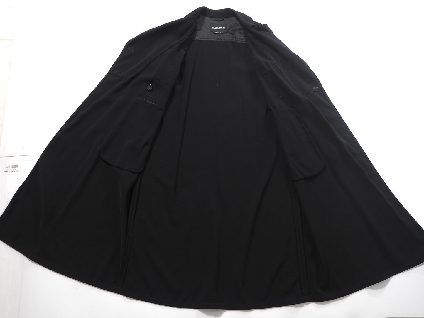 ジョルジオアルマーニ GIORGIO ARMANI ストレッチ トレンチコート 36 ブラック レディース 正規品 6-OC019