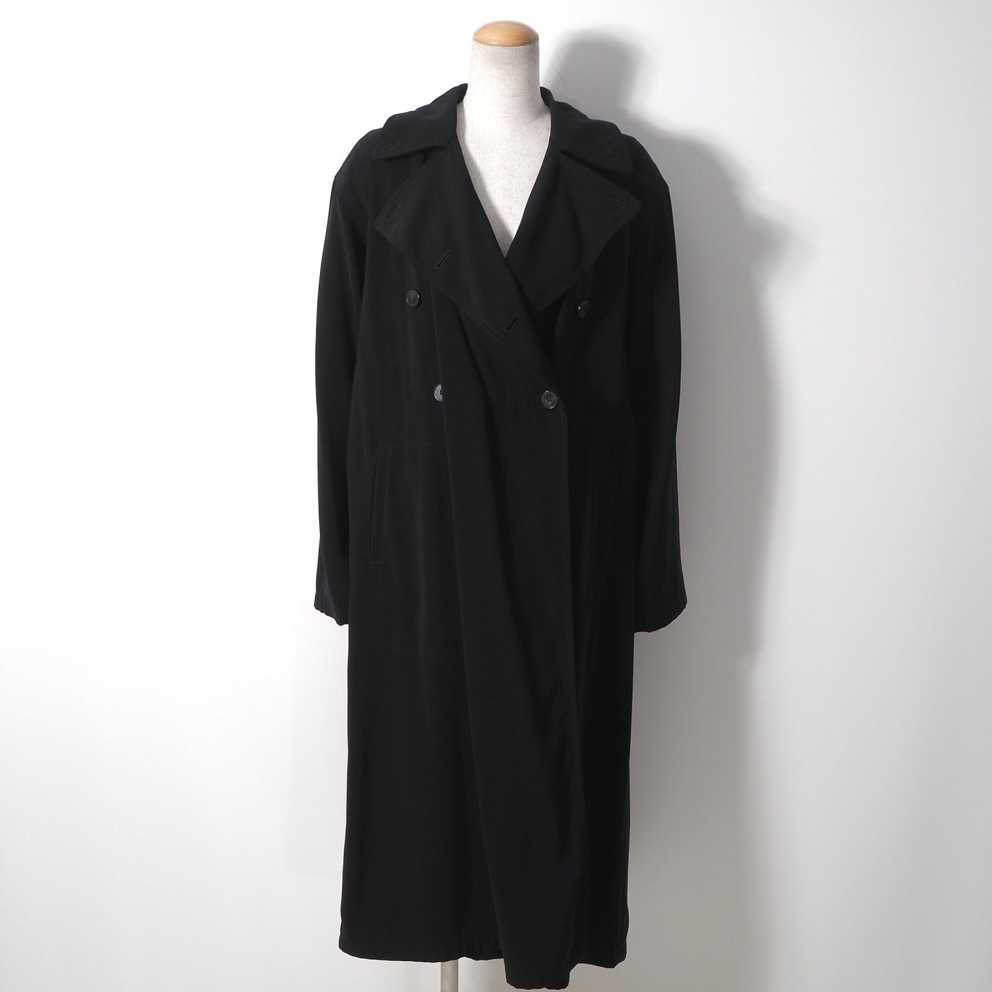 ジョルジオアルマーニ GIORGIO ARMANI ストレッチ トレンチコート 36 ブラック レディース 正規品 6-OC019