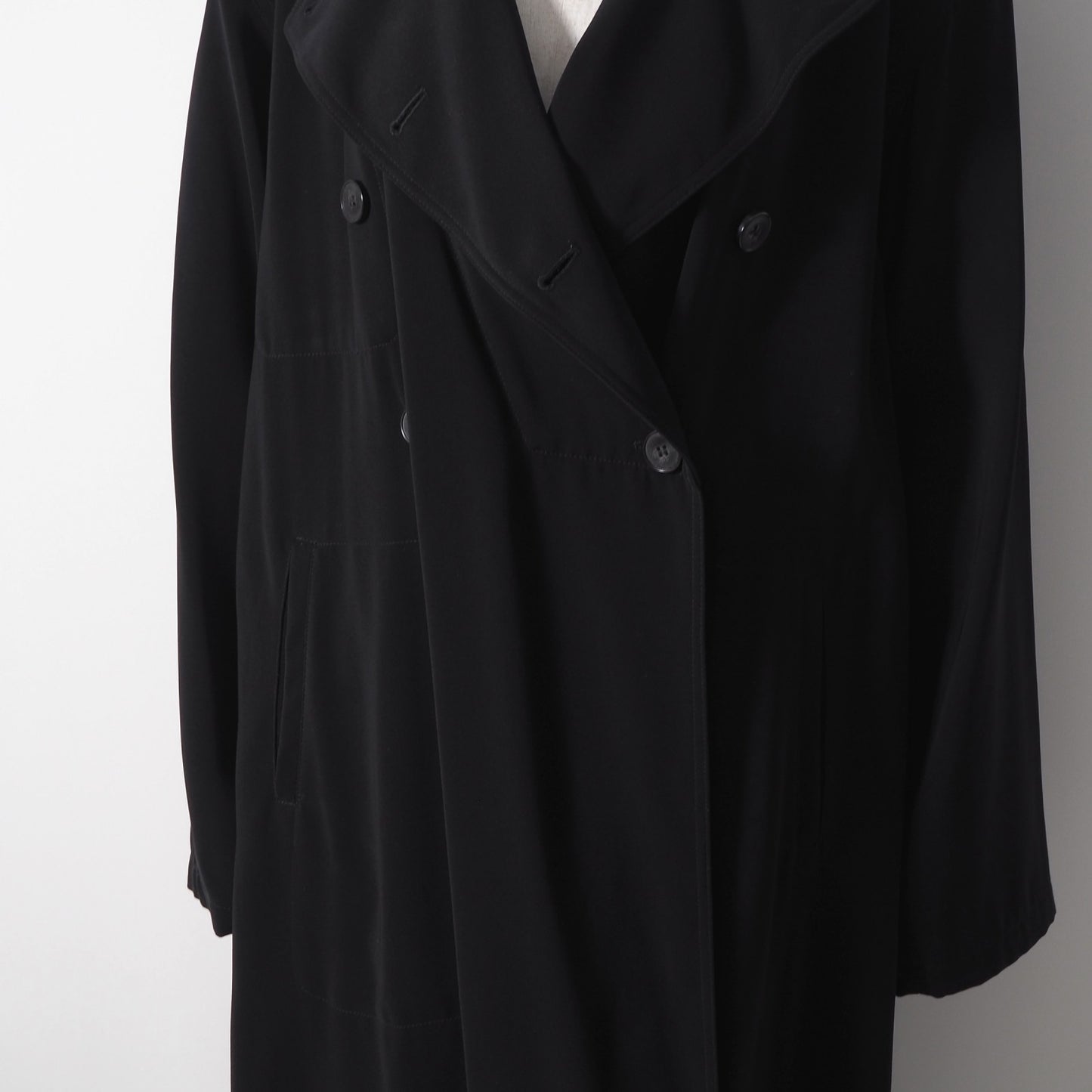 ジョルジオアルマーニ GIORGIO ARMANI ストレッチ トレンチコート 36 ブラック レディース 正規品 6-OC019