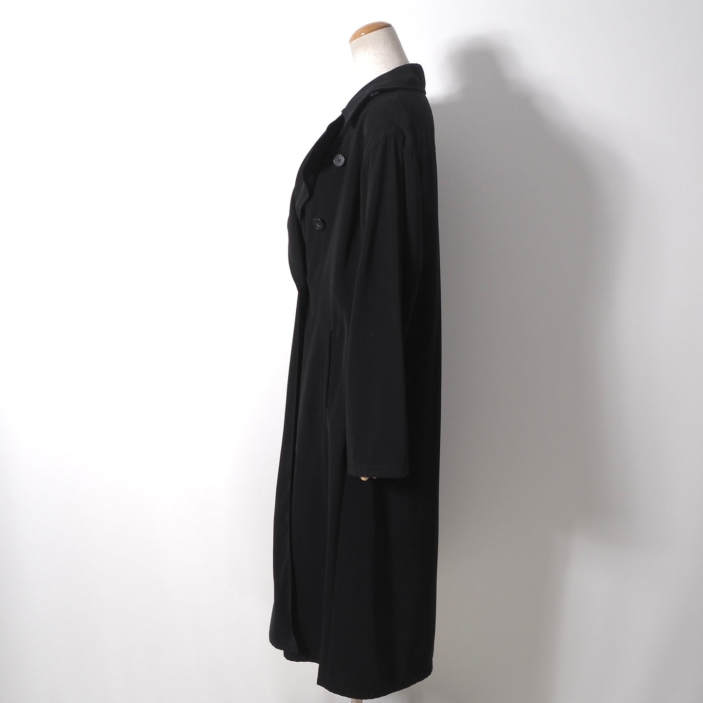 ジョルジオアルマーニ GIORGIO ARMANI ストレッチ トレンチコート 36 ブラック レディース 正規品 6-OC019