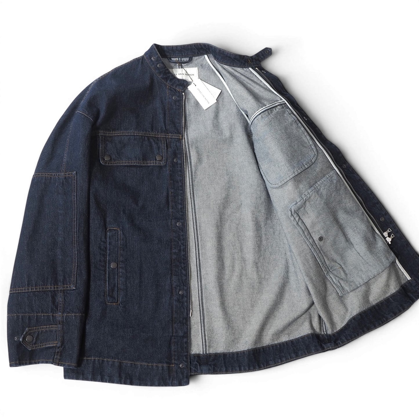 未使用 ドリスヴァンノッテン DRIES VAN NOTEN 24AW デニム ジャケット M インディゴ メンズ 正規品 6-OE042