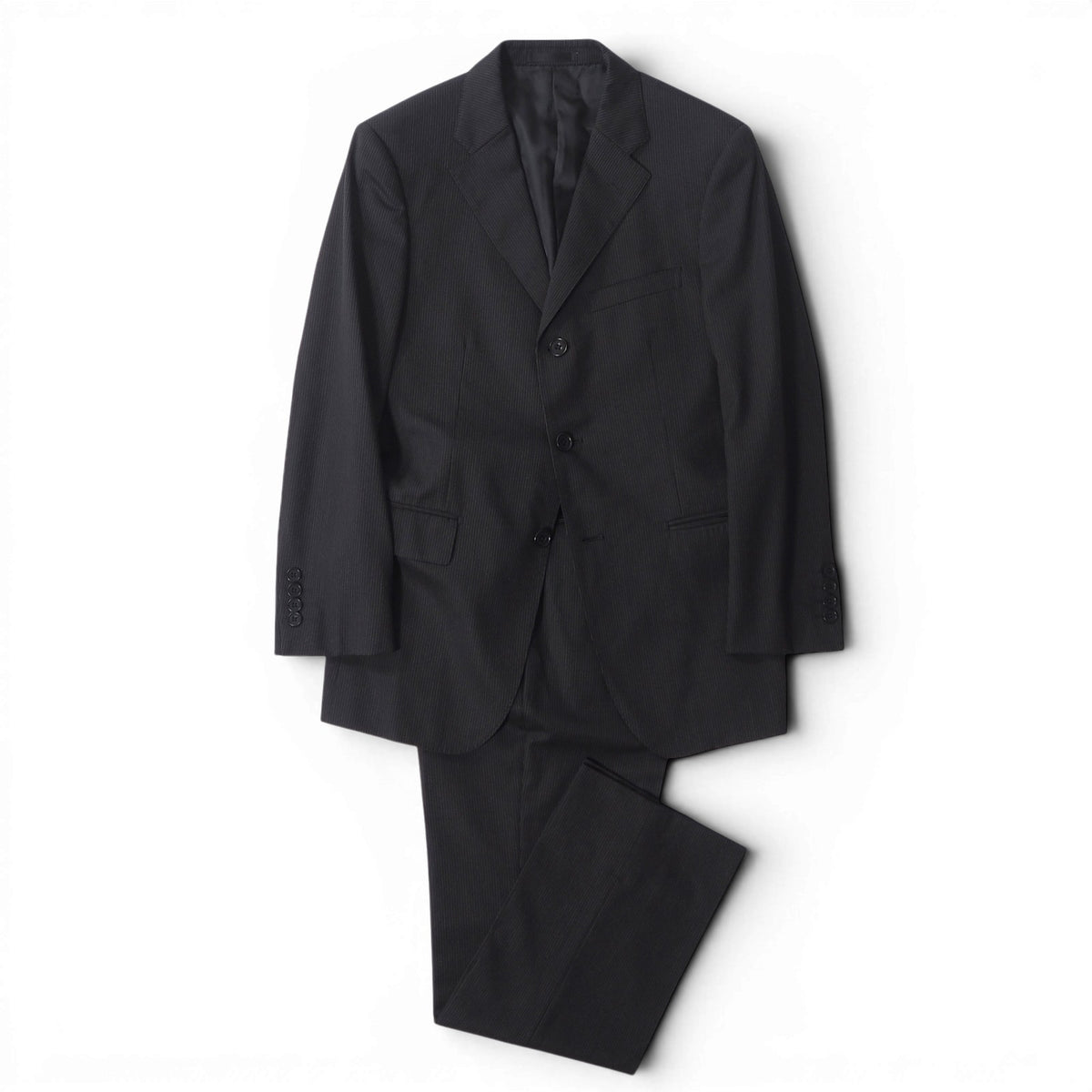 バーバリー ブラックレーベル BURBERRY BLACK LABEL ウール スーツ ジャケット パンツ 90-74-165 ダークグレー メンズ 正規品 6-OE043