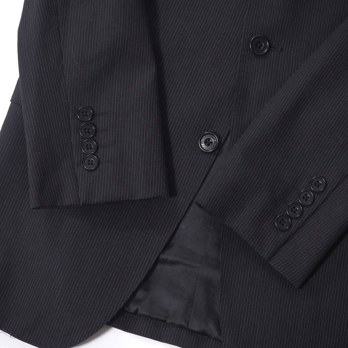 バーバリー ブラックレーベル BURBERRY BLACK LABEL ウール スーツ ジャケット パンツ 90-74-165 ダークグレー メンズ 正規品 6-OE043