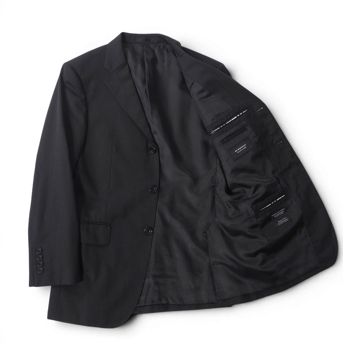 バーバリー ブラックレーベル BURBERRY BLACK LABEL ウール スーツ ジャケット パンツ 90-74-165 ダークグレー メンズ 正規品 6-OE043