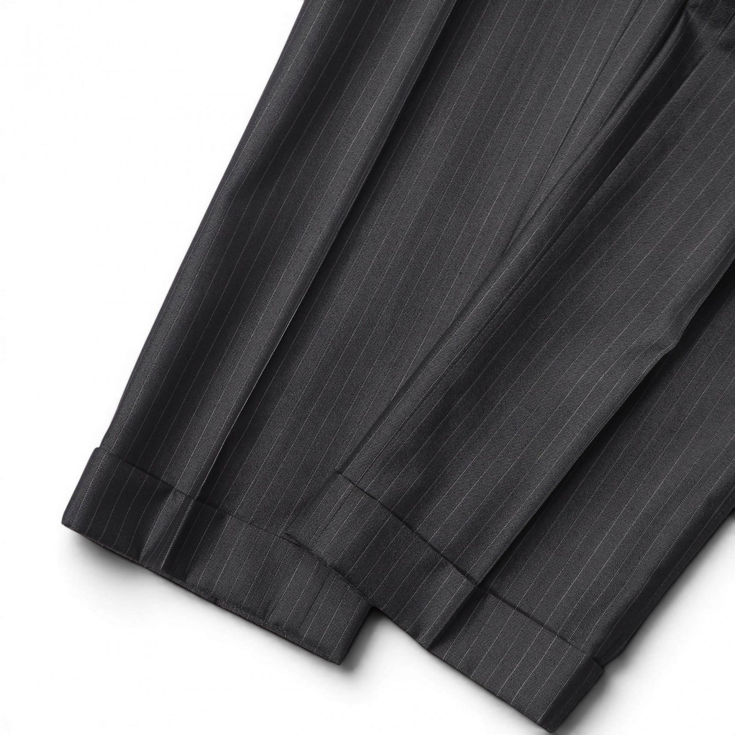 美品 バーバリー BURBERRY BLACK LABEL スーツ ジャケット パンツ S ダークグレー 光沢 メンズ 正規品 6-OE049