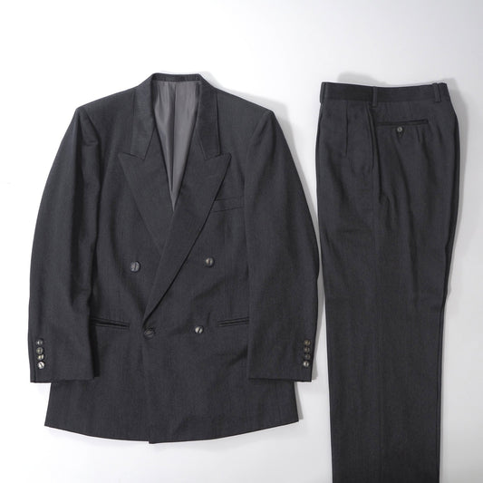 クリスチャンディオール Christian Dior MONSIEUR ヴィンテージ ダブルブレスト スーツ ジャケット パンツ 96-83-175 グレー メンズ 正規品 6-PB004