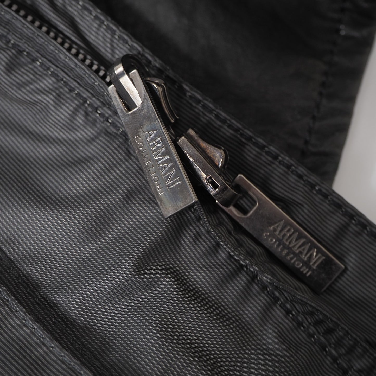 美品 アルマーニコレツィオーニ ARMANI COLLEZIONI ラムレザー ジャケット 48 ブラック メンズ 正規品 6-YA001