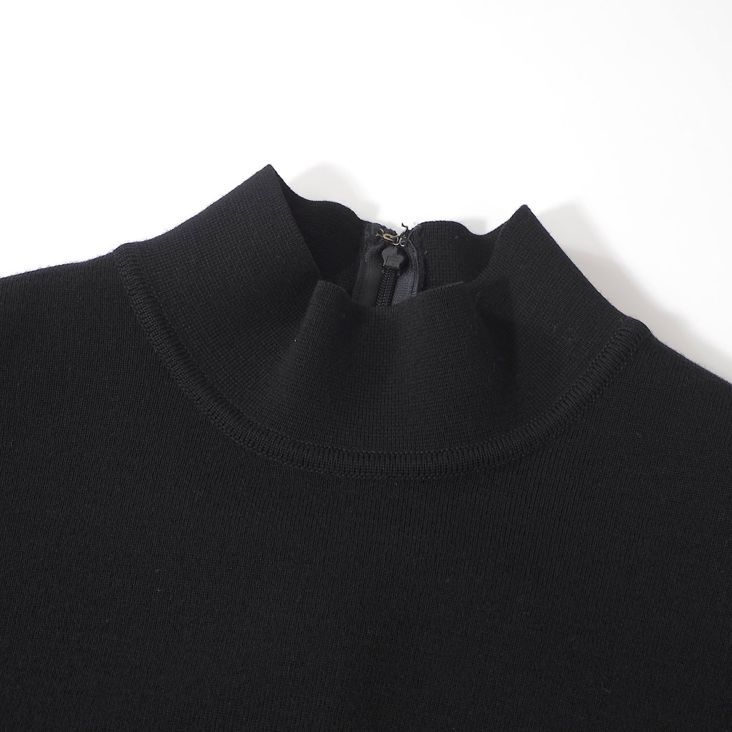クリスチャンディオール Christian Dior ヴィンテージ ウール ニット ワンピース M ブラック レディース 正規品 6-YA004