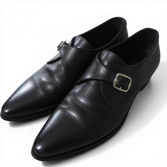 セリーヌ CELINE ジャクノ JACNO ポインテッドトゥ レザーシューズ ブラック 靴 42 メンズ 6-YA006
