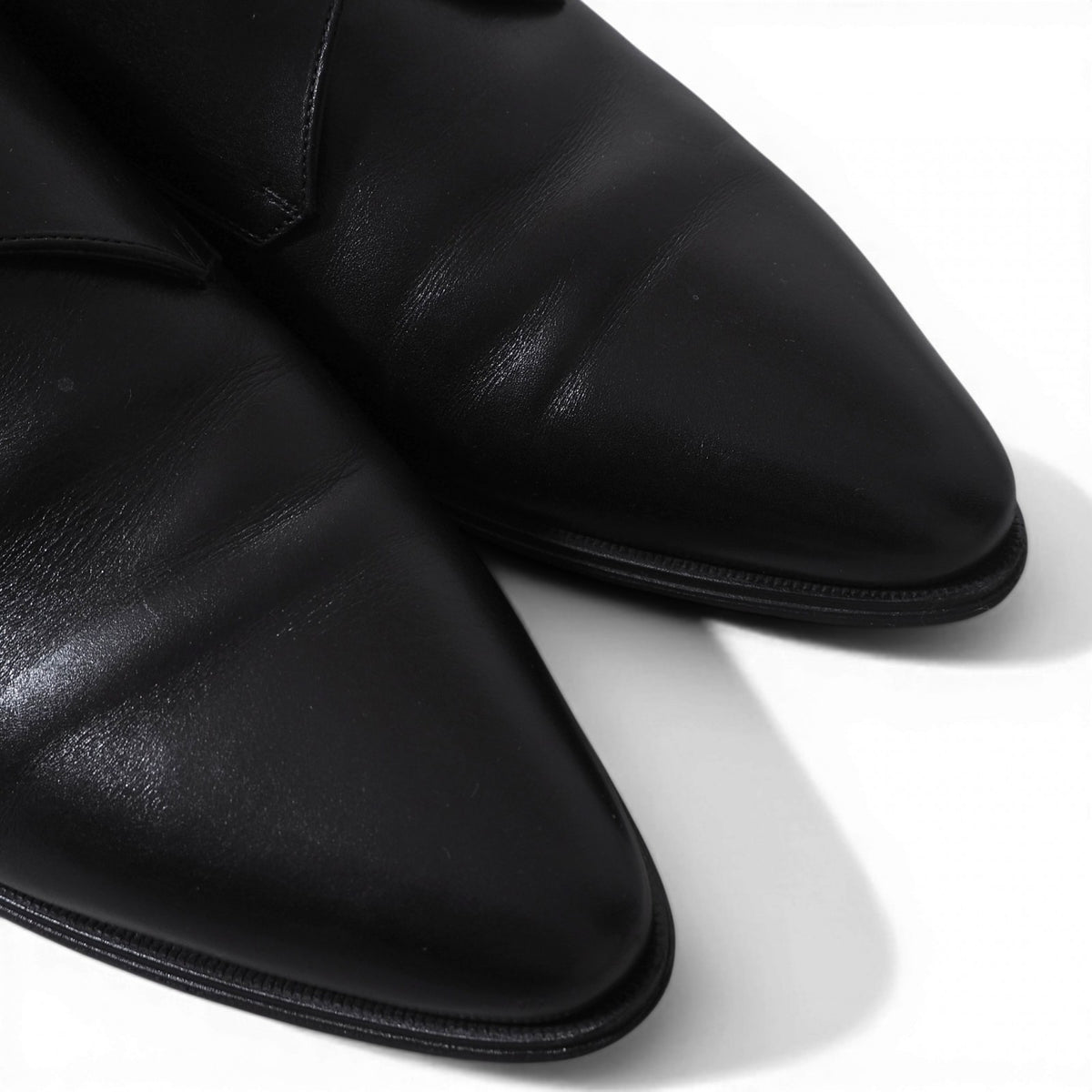 セリーヌ CELINE ジャクノ JACNO ポインテッドトゥ レザーシューズ ブラック 靴 42 メンズ 6-YA006