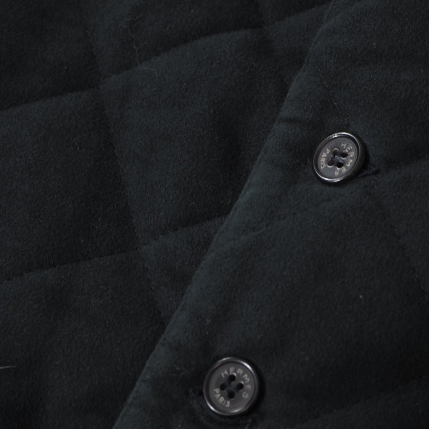 エルメス HERMES ヴィンテージ コットン シルク ベスト ジレ 46 ダークネイビー メンズ 正規品 6-YA011