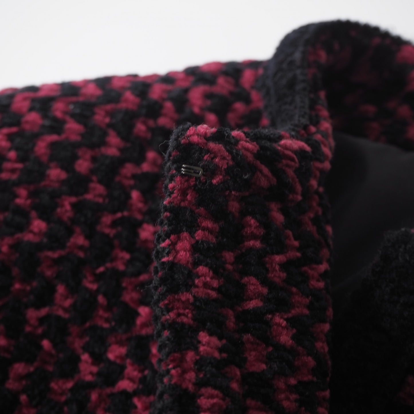 美品 クリスチャンディオール Christian Dior ヴィンテージ ジャケット タッセル 9 ルビーレッド ブラック レディース 正規品 6-YA015