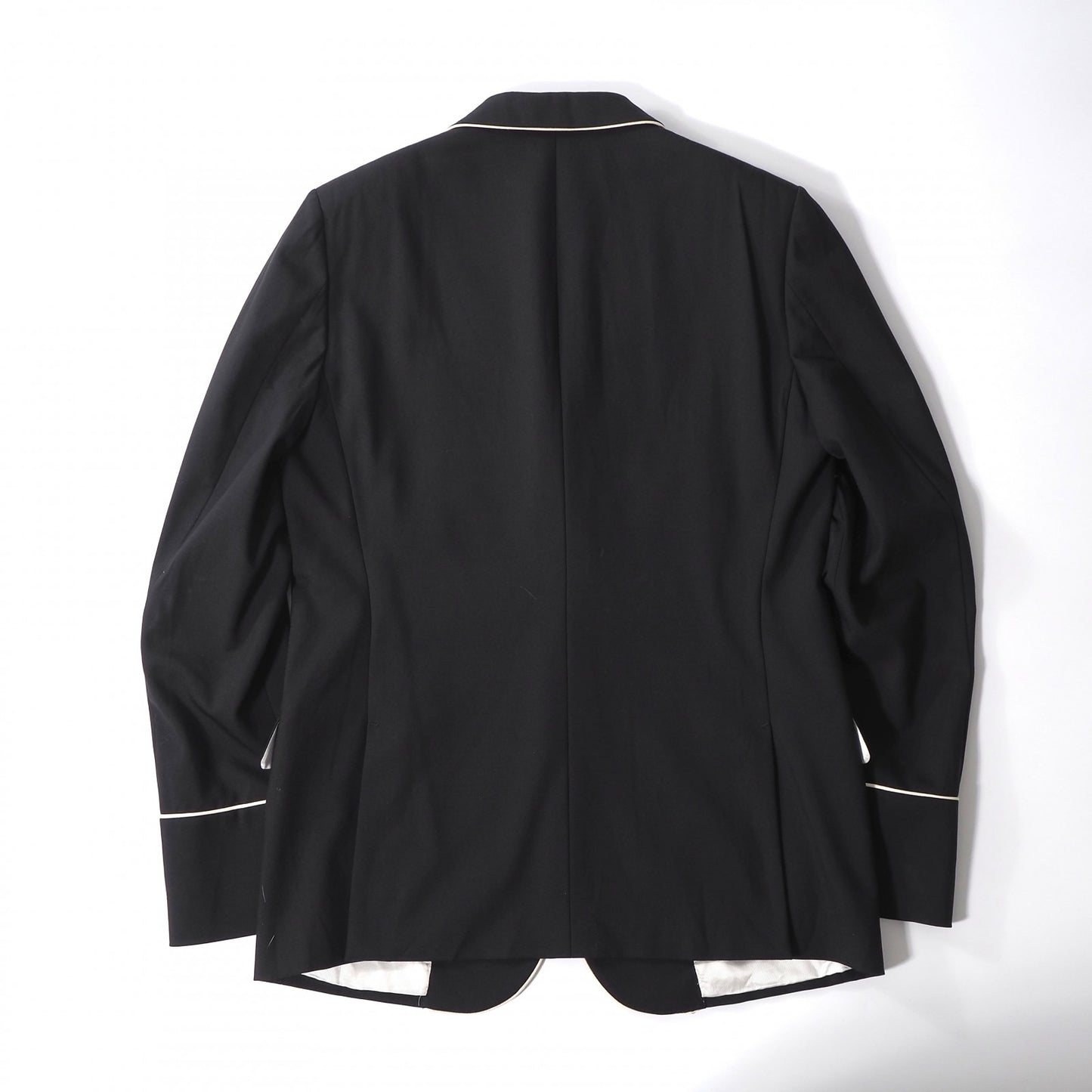 グッチ GUCCI パイピング スーツ ジャケット パンツ 52/48 48相当 ブラック メンズ 正規品 6-YA016